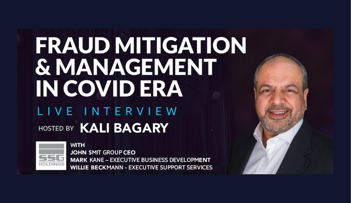 Kali on poster with Fraud Mitigation wording and interview information in white font